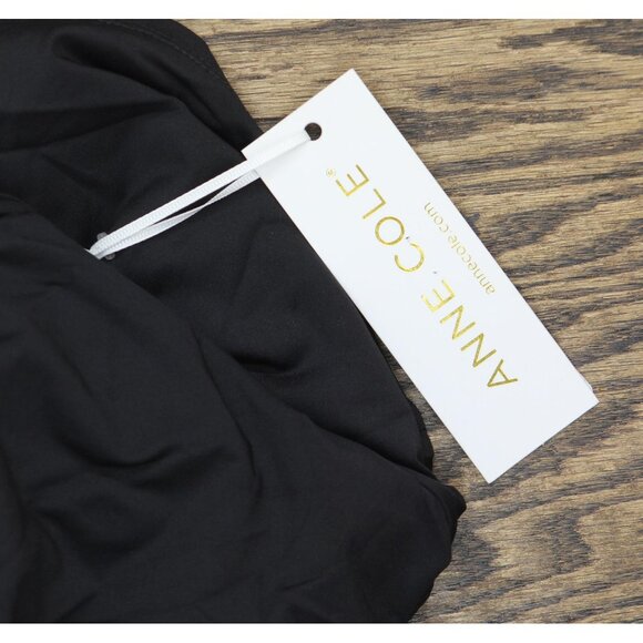 NWT Anne Cole Plus Size Soft Band Rock Swim Skirt Bottom MYPB41401 Black 18W - Picture 5 of 7